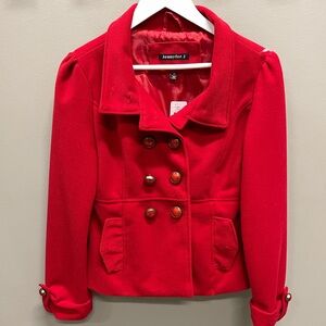 Jennyfer J Red Women's Pea Coat